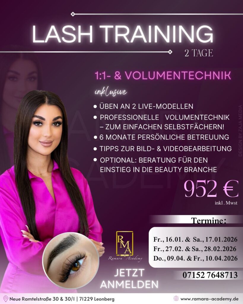 Wimpernverlängerung Schulung