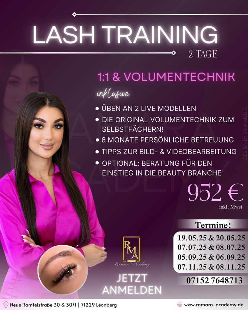 Wimpernverlängerung Schulung Stuttgart